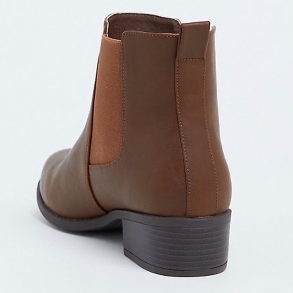 Torrid Women’s Brown Faux Leather Chelsea Bootie - Picture 2 of 7